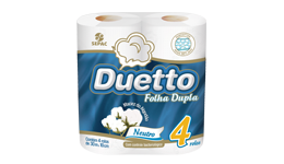 Papel higiênico duetto c/30mt  4 rolos