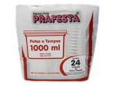 POTE COM LACRE 1000ML  PRAFESTA TIRA COM 10 POTES